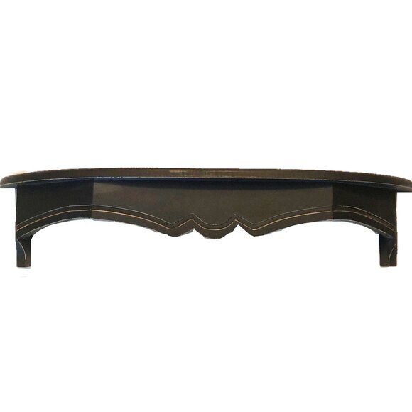 Black Floating Wall Shelf, French Provincial Design, 23.5” - Picture 1 of 13